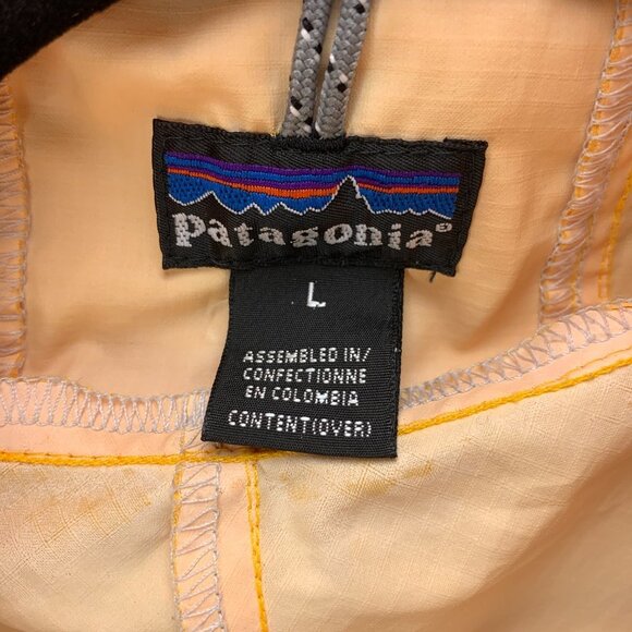 VTG Patagonia Jacket Womens Large Yellow Pneumatic Pullover Sigma Kappa Sorority - Picture 14 of 16